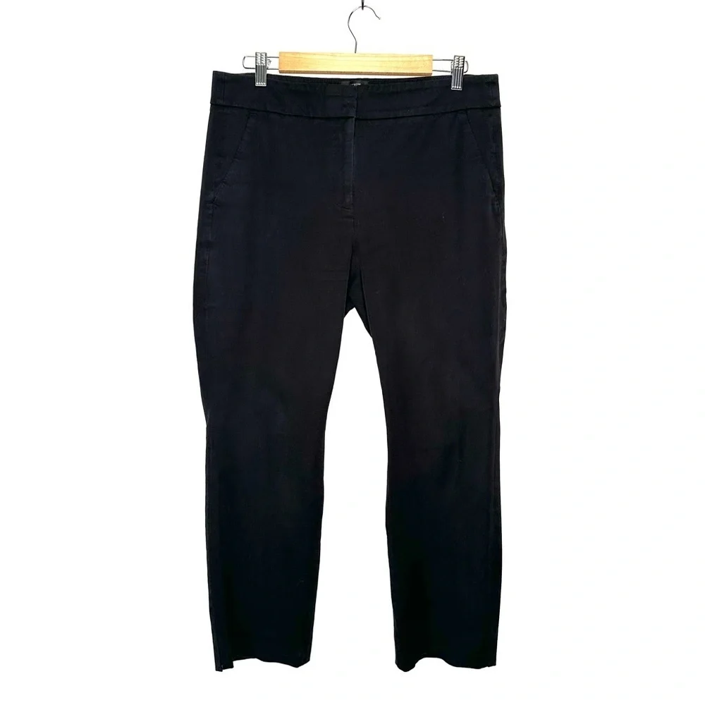J. Crew | Black Remi Pant In Bi-stretch Cotton Size 12